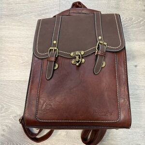 Brown Leather Backpack